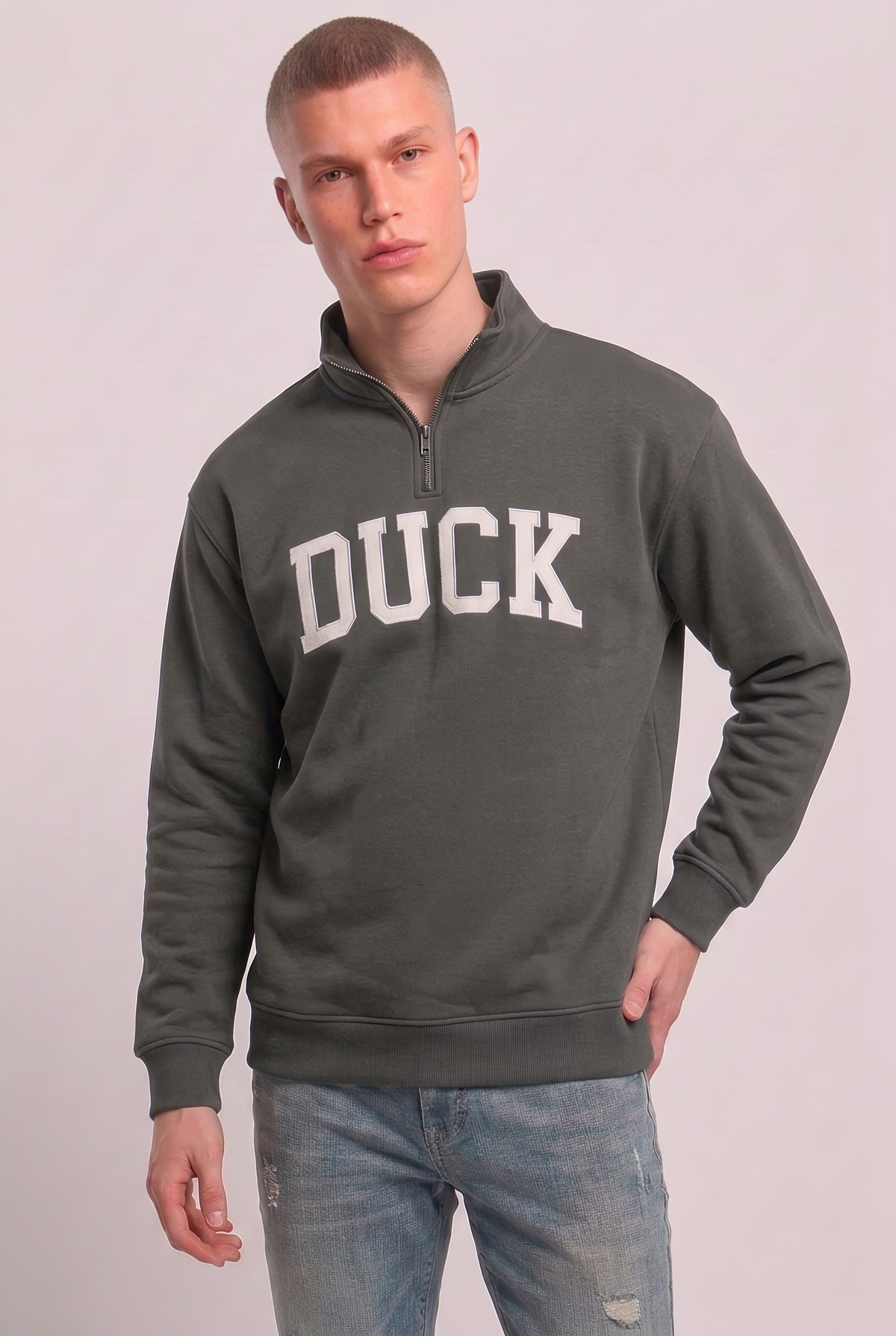 Nørregade Half Zip, Charcoal