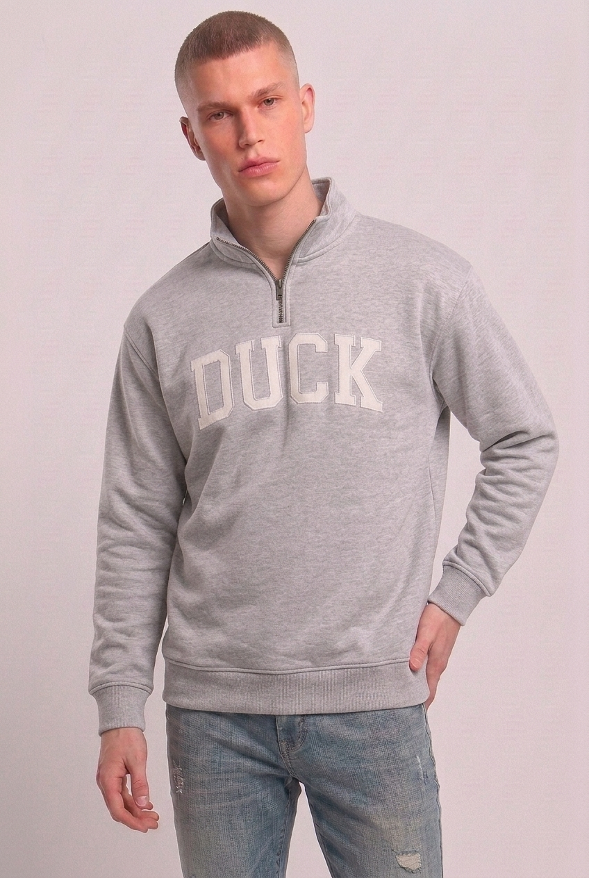Nørregade Half Zip, Grey Melange